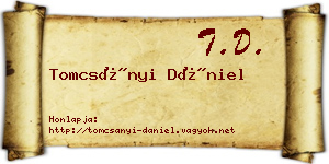 Tomcsányi Dániel névjegykártya
